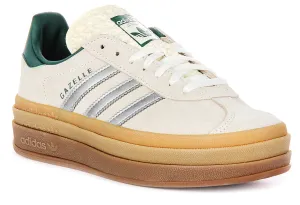 Adidas Gazelle Bold In Off White Silver For Women