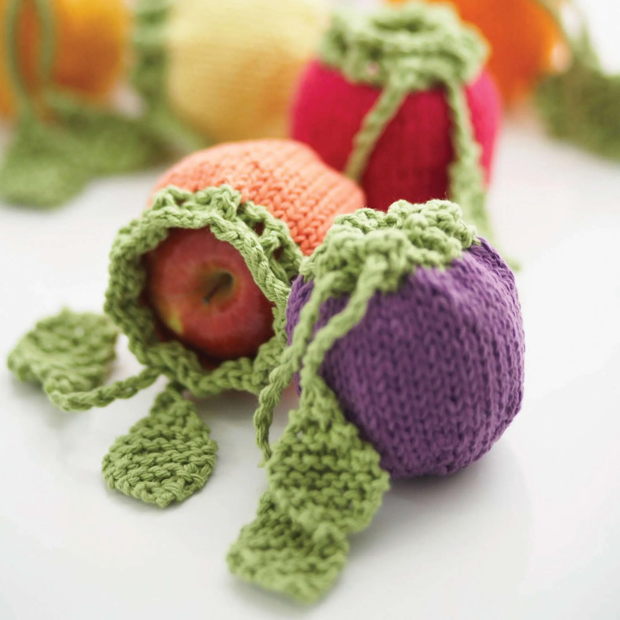 Bernat Knit Fruit Cozies