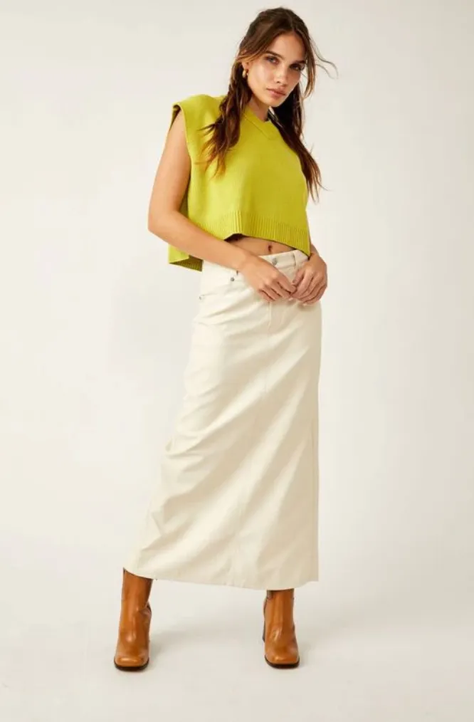 City Slicker Vegan Maxi Skirt