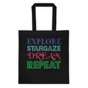 Explore Stargaze Dream Repeat Tote bag