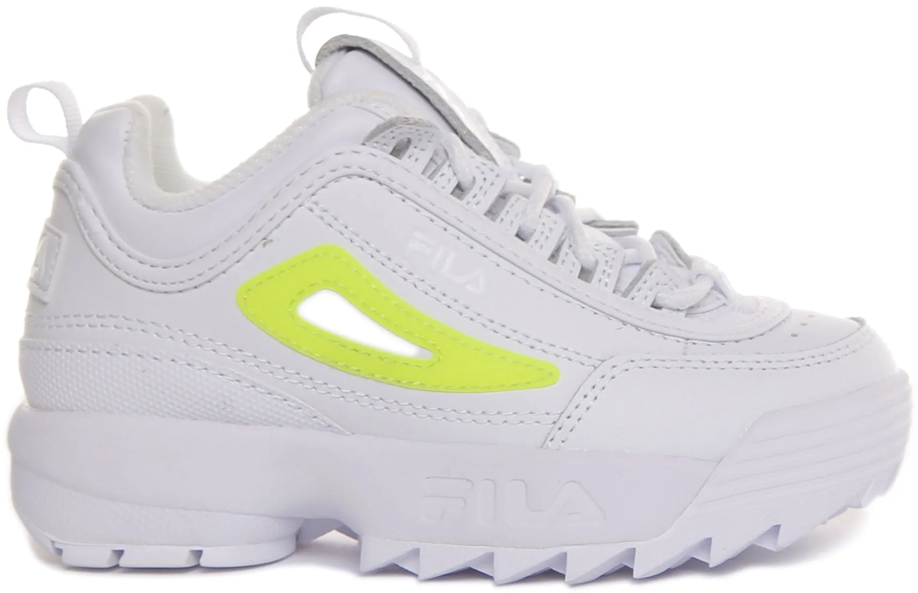 Fila Disruptor Ii In White Yellow For Kids