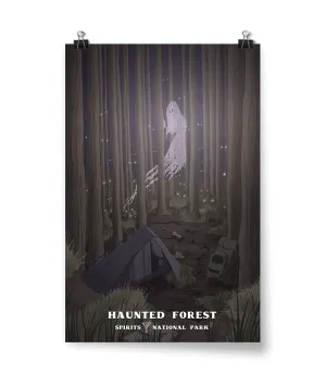 Haunted Forest Spirits National Park Poster