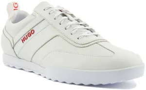 Hugo Matrix Low Top Trainers In White Red For Men