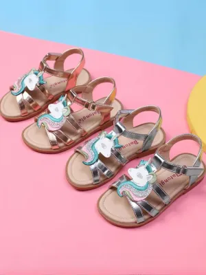 Magical Unicorn Metallic Sandals By Liv and Mia