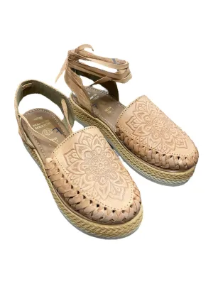 Mandala Tan Wrap-around Sandals