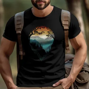 Nature Inspired T-Shirt, Outdoor Adventure Graphic Tee, Unisex Wilderness Hiking Shirt, Tree Mountain Sweatshirt