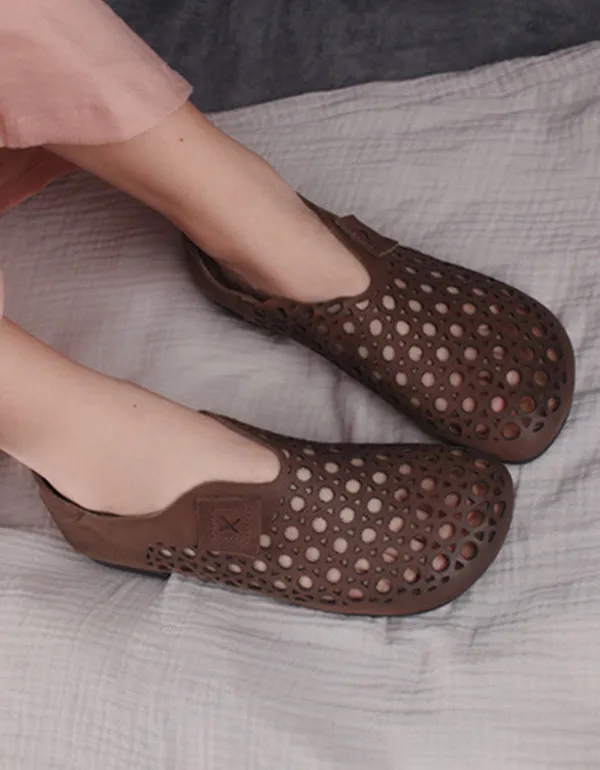 Retro Handmade Leather Comfortable Flats