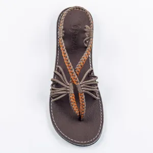 Seashell Summer Sandals for Women | Orange-Gray