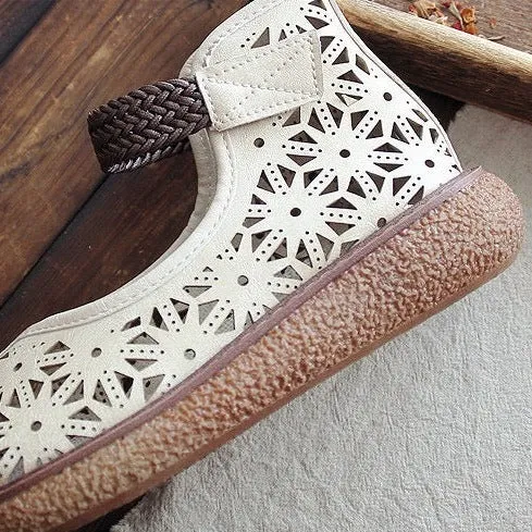 Vintage Openwork Petal Handmade Comfortable Sandals